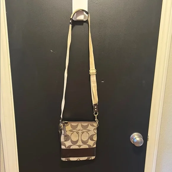 Coach Brown and Tan Crossbody Bag - Picture 2 of 8